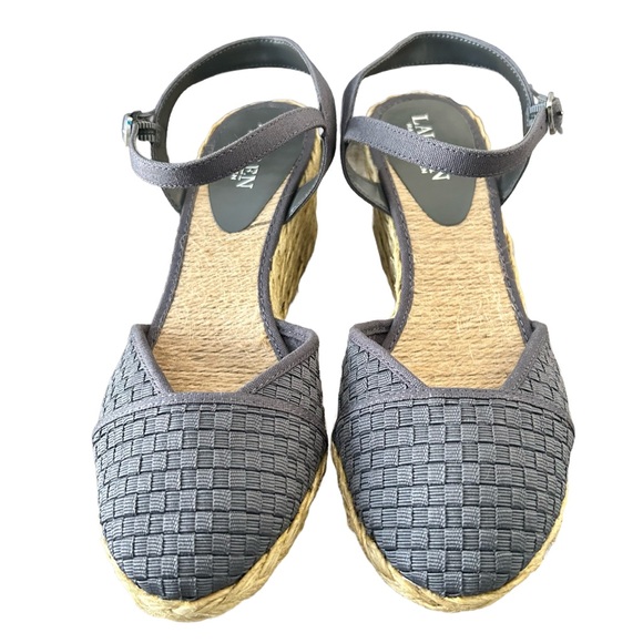 Lauren Ralph Lauren Shoes - Lauren Ralph Lauren Charcoal Woven Sandals. Size 8